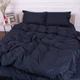 Комплект постельного белья MirSon Satin&nbsp;Stripe 30-0021&nbsp;Dark&nbsp;Blue 143х210 Полуторный (2200005255742) - изображение 2