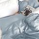 Комплект постільної білизни MirSon Євро 200х220 Royal Soft Stripe 30-0013 + 30-0001 Gilberta Сатин (2200008075477) - зображення 2