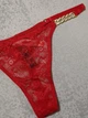 Комплект білизни (бюстгальтер + трусики-стрінги) жіночий Victoria's Secret 75B червоний (8075) - изображение 5