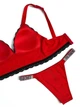 Комплект білизни (бюстгальтер + трусики-бразиліана) жіночий Victoria's Secret 85B червоний (8059) - изображение 5