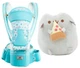Хипсит, Эрго-рюкзак, кенгуру переноска Baby Carrier 6 в 1 Мятный и игрушка кот c пиццей Пушин кэт (n-9583) - изображение 1