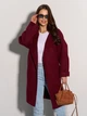 Пальто осеннее женское ISSA PLUS 15089 L Бордовое (issa2007682689903) - изображение 1