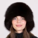Зимняя меховая шапка ушанка из натурального меха песца Меховой Стиль Зимушка 54-60 Коричневый (407/J) - изображение 2
