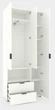 Шкаф Metkas Home A002L 1000x420x2300 мм ЛДСП Белый Снег (MA002L-B) - изображение 2