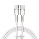 Кабель Baseus Cafule Metal Type-C to Type-C 100W 2m White - изображение 1