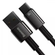Кабель Baseus Tungsten Gold Fast Charging Lightning 2.4A 2m Black - изображение 2