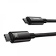 Кабель Baseus Tungsten Gold Fast Charging Type-C to Type-C 240W 2m Black - зображення 2