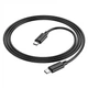 Кабель Hoco X88 Magic silicone 60W Type-C to Type-C 1m Black - зображення 2