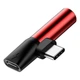 Перехідник AUX Baseus L41 Type-C to Type-C + 3.5mm Black - изображение 2