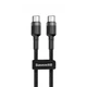 Кабель Baseus Cafule Type-C to Type-C PD 2.0 60W 1m Grey Black - изображение 1