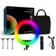 Профессиональная лампа видеосвет Veron LED HQ-18 RGB 46 cm 18" 55W 2.1 m тринога в комплекте - изображение 1