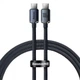 Кабель Baseus Crystal Shine Series Fast Charging Type-C to Type-C 100W 1.2m Black - зображення 1