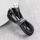 Кабель Baseus Cafule Type-C 3A 0.5m Grey Black - зображення 4