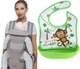 Хипсит, Эрго-рюкзак, кенгуру, переноска Baby Carrier 6в1 Серый слюнявчик-трансформер (n-9896) - изображение 3