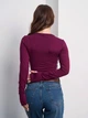 Лонгслив длинный женский ISSA PLUS 14865 XXL Бордовый (issa2007682846337) - изображение 2