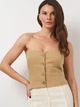 Куртка женская Zara 1608/137 S Коричневая (01608137704021) - изображение 4