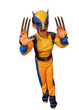 Детский карнавальный костюм Росомаха Wolverine с мышцами, маской и когтями, комбинезон желто-синий р. 95–150 - изображение 2