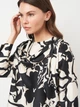 Блузка женская Zara 2526/103/070 M Черно-белая (02526103070033) - изображение 4