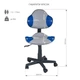 Дитячий стілець для школяра FunDesk LST3 Blue-Grey - зображення 5