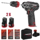 Аккумуляторная дрель шуруповерт Parkside Team Quickstop PBSPA 12 C3 (2 АКБ, бесщеточный, 35 Нм) - изображение 1
