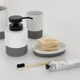 Дозатор для жидкого мыла MBM HOME "Stockholm" 360 мл BA-44 WHITE/GRAY белый/серый - изображение 4