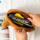 Плюшевый пенал / косметичка с ушками Capybara органайзер с 1 отделением для школьных принадлежностей и косметики в форме капибары, коричневый (103620619) - изображение 2