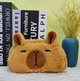 Плюшевый пенал / косметичка с ушками Capybara органайзер с 1 отделением для школьных принадлежностей и косметики в форме капибары, коричневый (103620619) - изображение 5