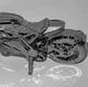 Детский металлический 3D пазл Motorcycle сборная фигурка - конструктор в виде мотоцикла / байка для взрослых и детей (14+), серебристый (103616575) - изображение 3
