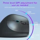 Бездротова вертикальна ергономічна комп'ютерна миша ERGONOMIC MOUSE М1688 2,4G + Bluetooth на акумуляторі чорна - изображение 4