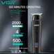 Машинка (триммер) VGR V-937, Professional, 3 насадки, STRONG BATTERY, LED Display - изображение 2