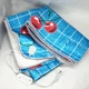 Электропростынь электрическая простынь с подогревом Electric Blanket 170х150см голубая клетка - изображение 1