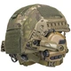 Комплект: тактический шлем Sestan-Busch Helmet BK-ACH-HC, наушники Earmor М32, усиленные крепления типа «чебурашка», кавер, цвет койот L - изображение 4
