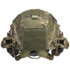 Комплект: тактический шлем Sestan-Busch Helmet BK-ACH-HC, наушники Earmor М32, усиленные крепления типа «чебурашка», кавер, цвет койот L - изображение 5