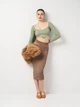 Футболка женская Zara 1014/824 XS/S Зеленая (01014824505107) - изображение 3