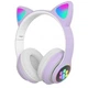 Бездротові навушники з котячими вушками та RGB підсвічуванням Cat VZV-23M Фіолетові - изображение 3