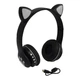 Беспроводные детские Bluetooth наушники с кошачьими ушками и цветной подсветкой Cat VZV-23M Черные - изображение 3