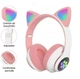 Бездротові навушники з котячими вушками та RGB підсвічуванням Cat VZV-23M Pink - зображення 12
