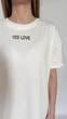 Платье-футболка длинное женское oversize ⬩ легкое и практичное ⬩ Apmi YES LOVE белое XL - 2XL - изображение 5