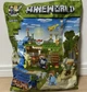 Конструктор Майнкрафт 310 деталей+персонажи, детский набор Minecraft My World Mineworld Скала у водопада SJ81005 - изображение 1