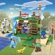 Конструктор Майнкрафт 310 деталей+персонажи, детский набор Minecraft My World Mineworld Скала у водопада SJ81005 - изображение 2