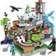 Конструктор Майнкрафт 587 деталей+персонажи, детский набор Minecraft My World Mineworld Пещера SJ82003 - изображение 2