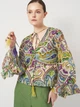 Блузка женская Zara 7637/333 XS Разноцветная (07637003330013) - изображение 4