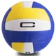 Мяч волейбольный клееный PU CORE HYBRID CRV-030 (PU, №5, 3 шара, синий-желтый-белый) - изображение 2