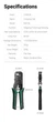 Обжимные клещи Ugreen NW136 кримпер для обжима коннекторов RJ45 Ethernet Lan Кабель CAT6/7/8 Green (70683) - изображение 15