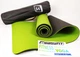 Коврик для йоги TPE+TC EasyFit ECO-Friendly 8 мм зеленый с черным (мат-каремат спортивный, йогамат для фитнеса, пилатеса) - изображение 1