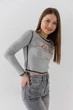 Топ с принтом женский 1881 One Size Серый - изображение 4