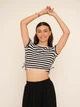 Топ з візерунком жіночий LAWA WTC02376 XS Чорно-білий - зображення 4