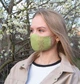 Маска защитная многоразовая из 100% ЛЬНА с Вышивкой Размер М (Салатовый) - изображение 4
