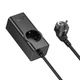Мережевий подовжувач HOCO NS9 Wisdom 1-position PD67W 3xType-C 1xUSB 1 розетка 2м Black (6942007638494) - зображення 2