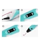 Детская 3D Ручка для рисования и создания объемных моделей 3DPen-3 с дисплеем + трафареты + 10 м пластика + подставка в наборе, Голубая - изображение 7